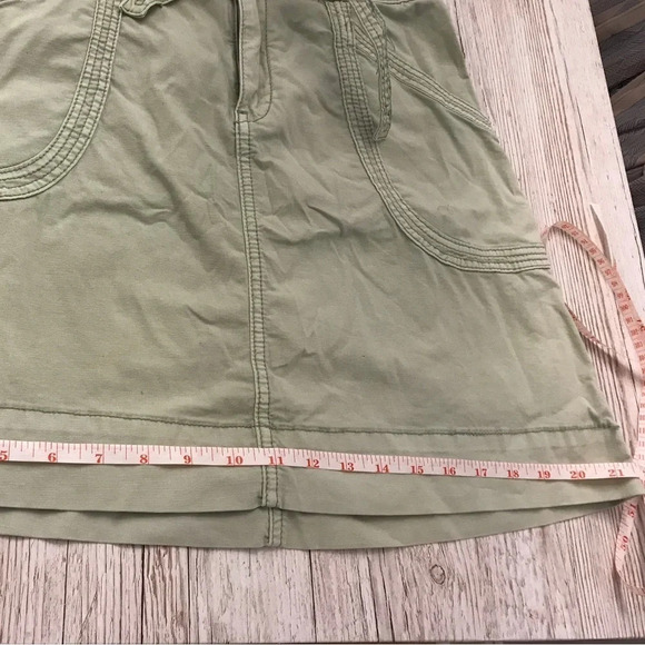Pilcro & the Letterpress Green Paper Bag A-Line Skirt with Pockets & Belt size 0 - Picture 8 of 12